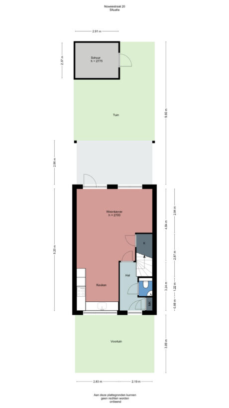 Plattegrond: Noweestraat 20, Wageningen
