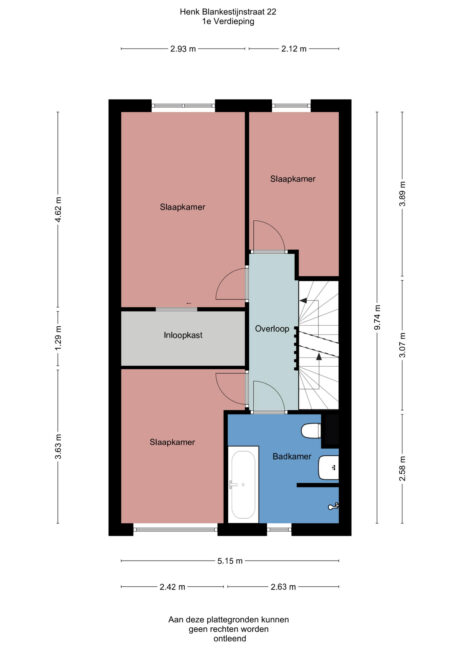 Plattegrond: Henk Blankestijnstraat 22, Wageningen