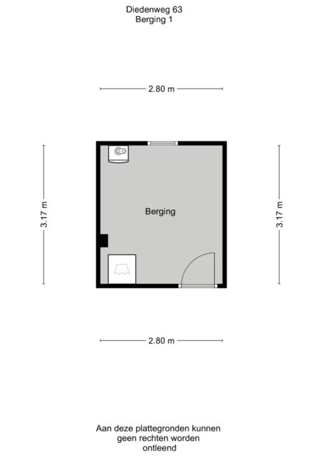Plattegrond: Diedenweg 63, Wageningen