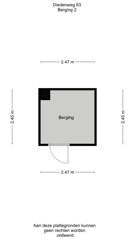 Plattegrond: Diedenweg 63, Wageningen