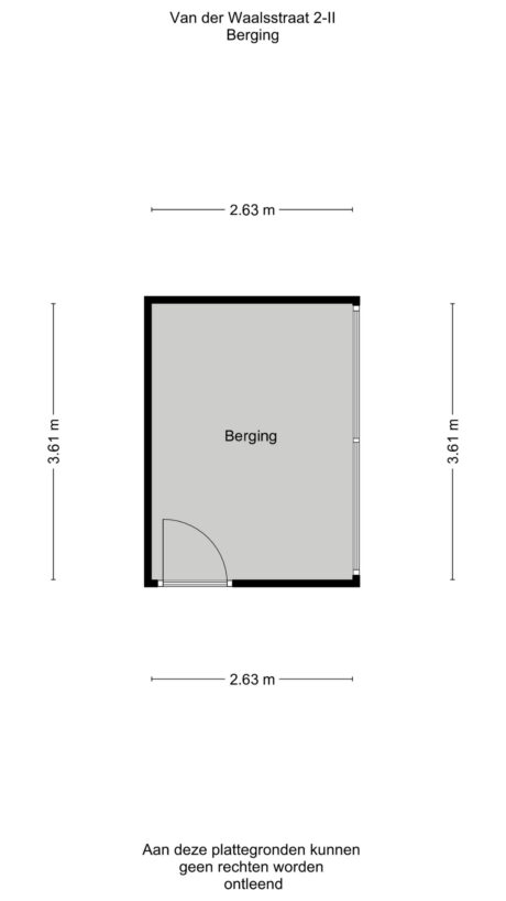 Plattegrond: Van der Waalsstraat 2II, Wageningen