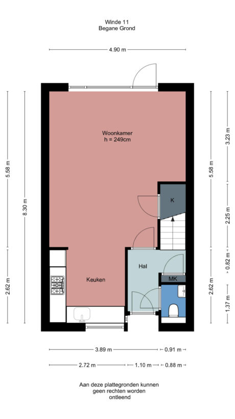 Plattegrond: Winde 11, Bennekom