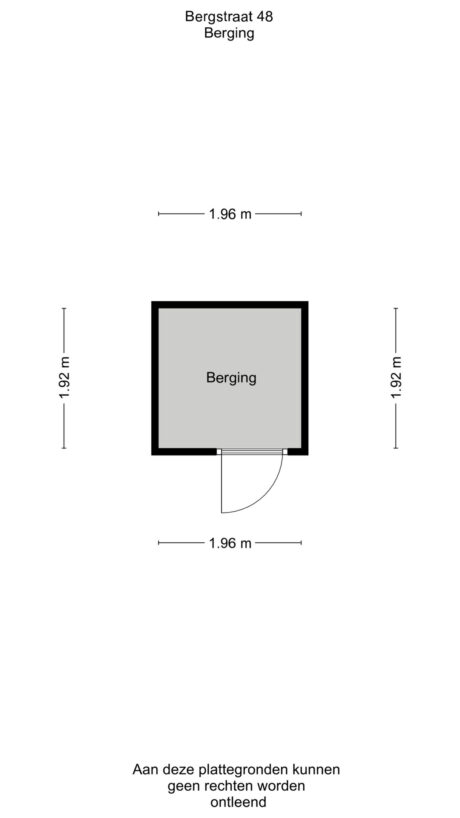 Plattegrond: Bergstraat 48, Wageningen