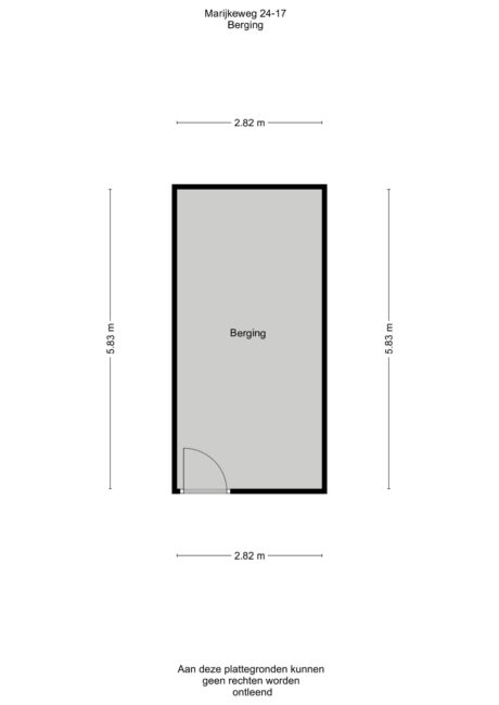 Plattegrond: Marijkeweg 24-17, Wageningen