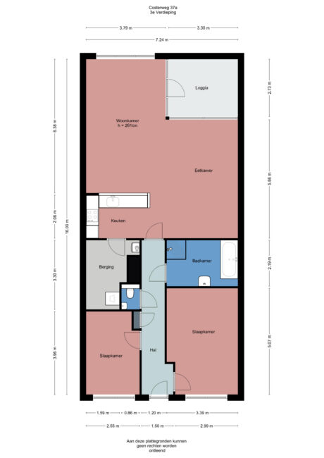 Plattegrond: Costerweg 37A, Wageningen