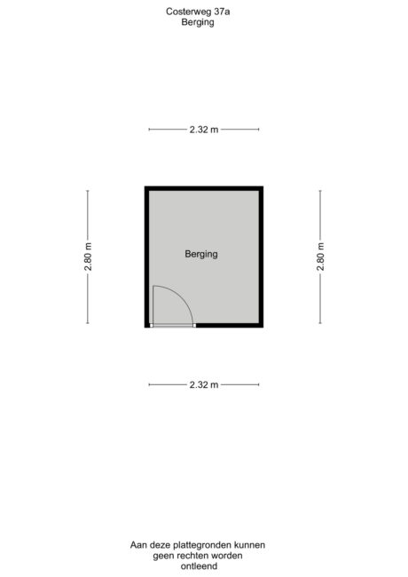Plattegrond: Costerweg 37A, Wageningen