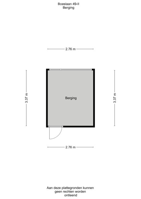 Plattegrond: Boeslaan 49II, Wageningen