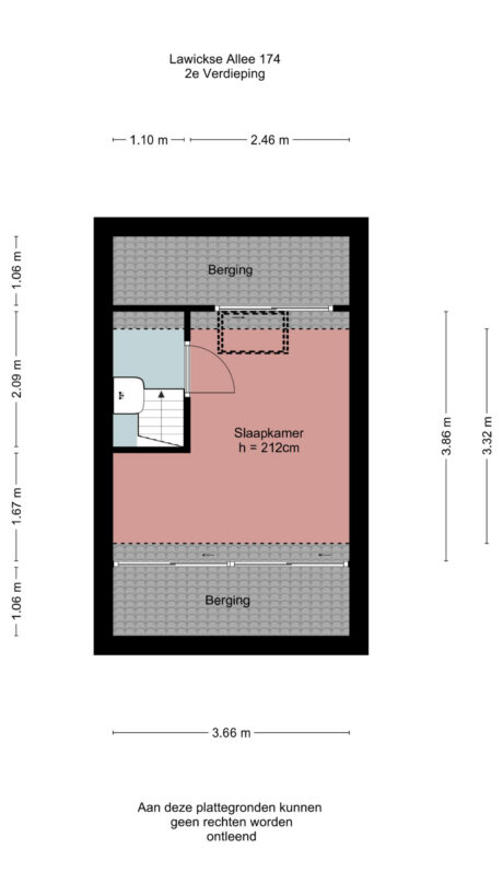 Plattegrond: Lawickse Allee 174, Wageningen