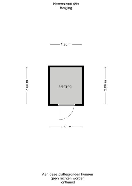 Plattegrond: Herenstraat 45B, Wageningen