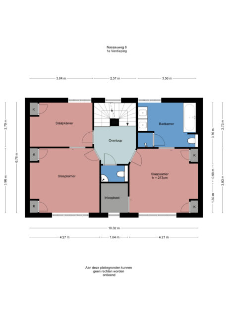 Plattegrond: Nassauweg 8, Wageningen