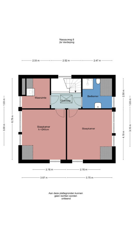 Plattegrond: Nassauweg 8, Wageningen