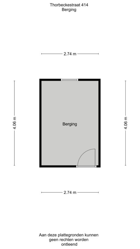 Plattegrond: Thorbeckestraat 414, Wageningen