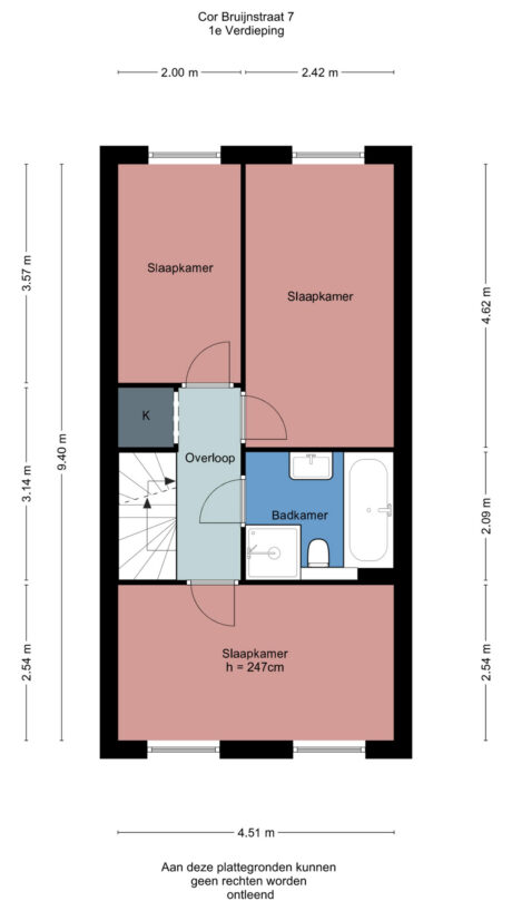 Plattegrond: Cor Bruijnstraat 7, Wageningen