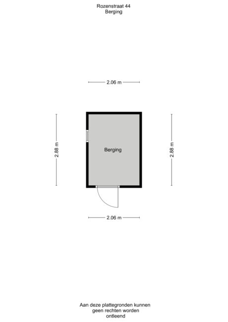 Plattegrond: Rozenstraat 44, Wageningen