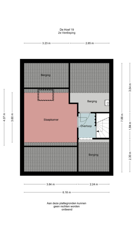 Plattegrond: de Hoef 19, Wageningen