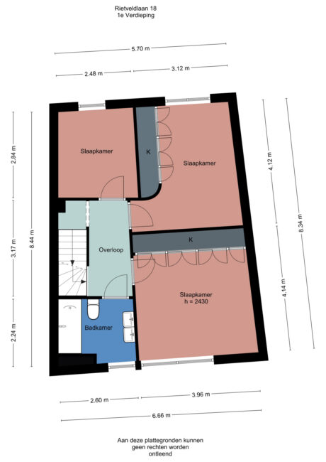 Plattegrond: Rietveldlaan 18, Wageningen