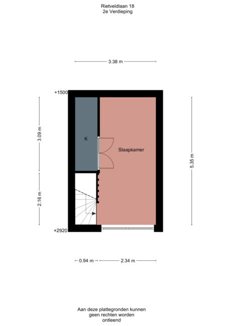Plattegrond: Rietveldlaan 18, Wageningen