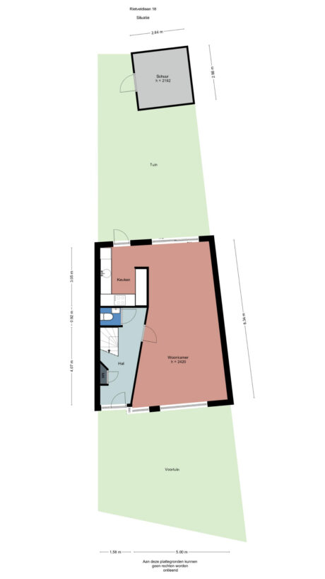 Plattegrond: Rietveldlaan 18, Wageningen