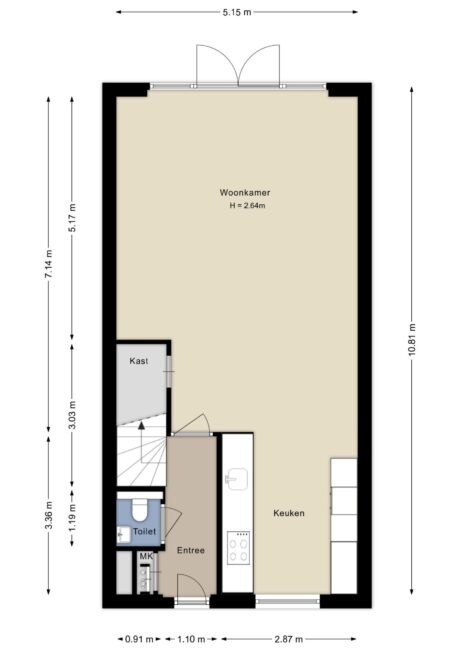 Plattegrond: Prof. Slicher van Bathlaan 14, Wageningen