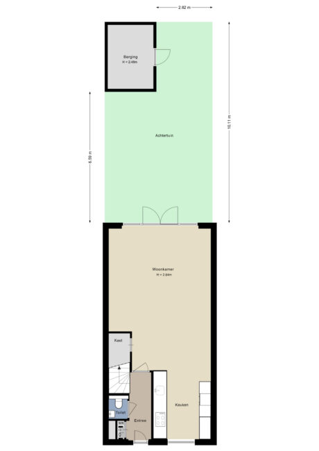 Plattegrond: Prof. Slicher van Bathlaan 14, Wageningen