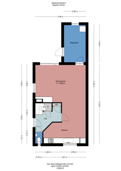 Plattegrond: Gladiolenstraat 8, Wageningen