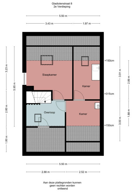 Plattegrond: Gladiolenstraat 8, Wageningen