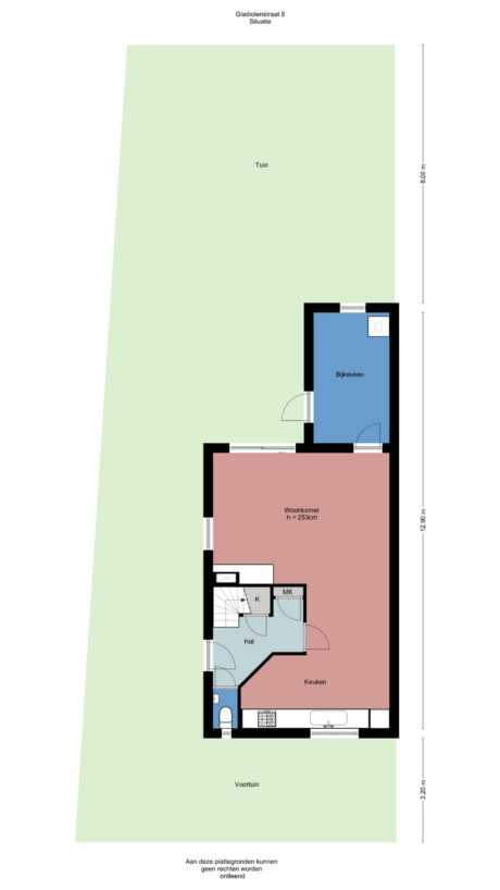 Plattegrond: Gladiolenstraat 8, Wageningen