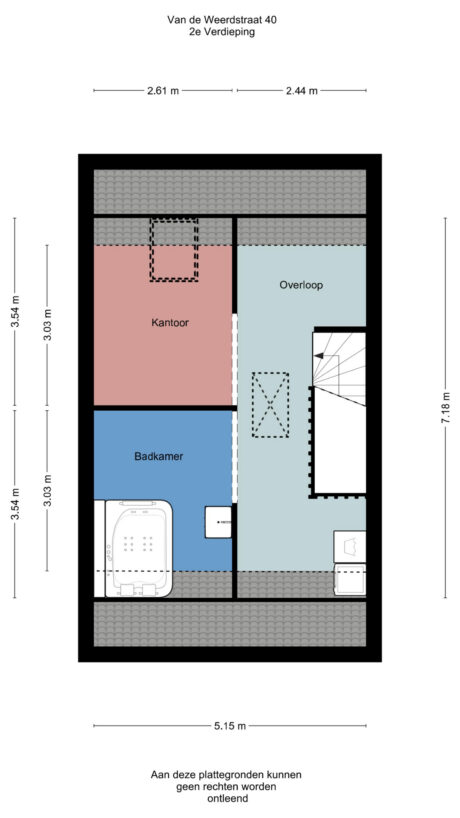 Plattegrond: Van de Weerdstraat 48, Wageningen