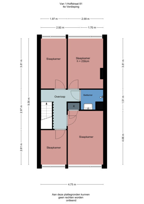 Plattegrond: Van ’t Hoffstraat 81, Wageningen