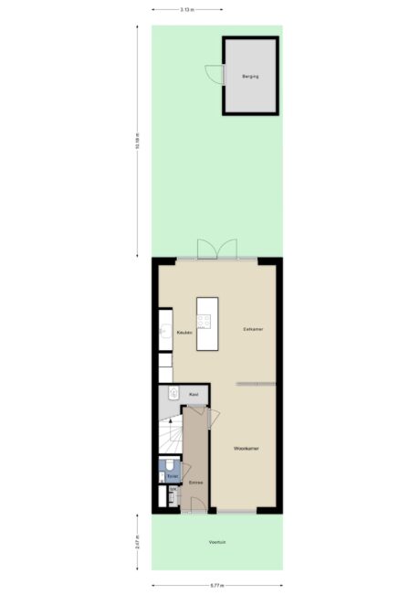 Plattegrond: Prof. Visserlaan 3, Wageningen