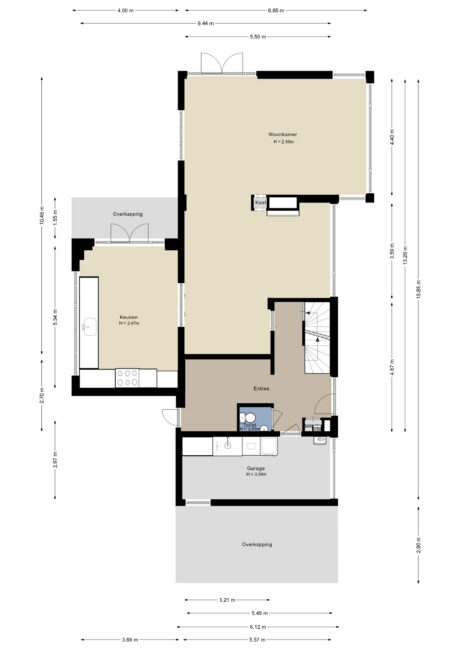 Plattegrond: Papenpad 18, Wageningen