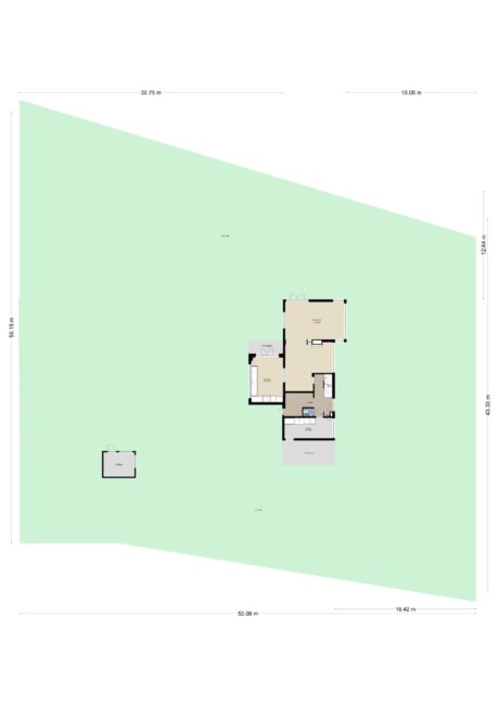 Plattegrond: Papenpad 18, Wageningen