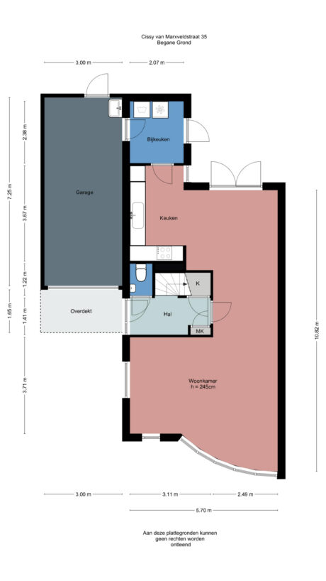 Plattegrond: Cissy van Marxveldtstraat 35, Wageningen