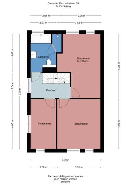 Plattegrond: Cissy van Marxveldtstraat 35, Wageningen