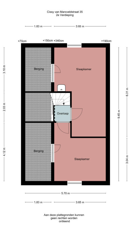 Plattegrond: Cissy van Marxveldtstraat 35, Wageningen