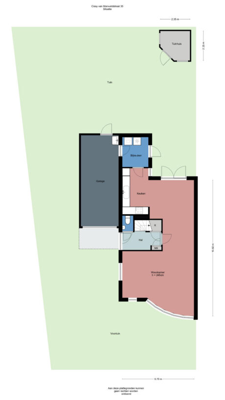 Plattegrond: Cissy van Marxveldtstraat 35, Wageningen