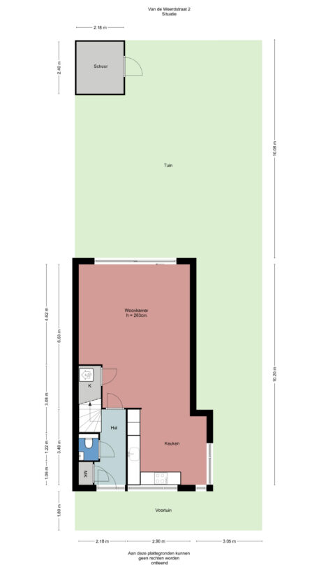 Plattegrond: Van de Weerdstraat 2, Wageningen