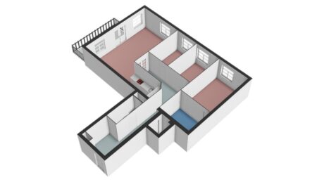 Plattegrond: Bassecour 68, Wageningen