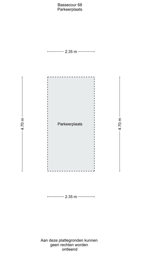 Plattegrond: Bassecour 68, Wageningen