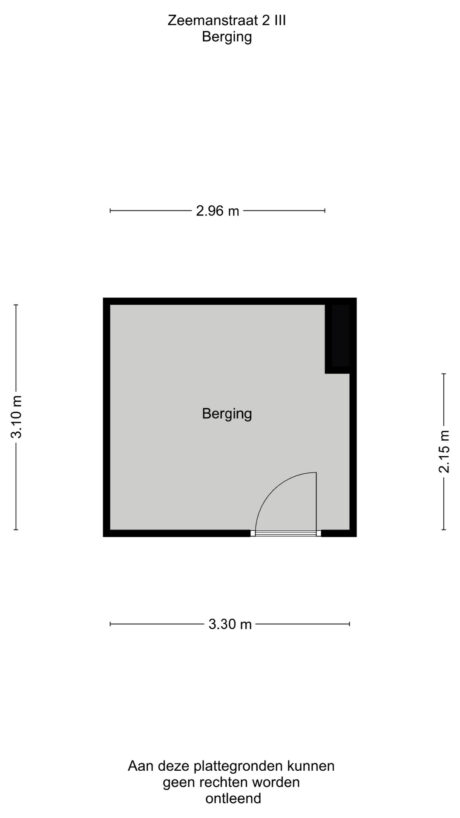 Plattegrond: Zeemanstraat 2III, Wageningen