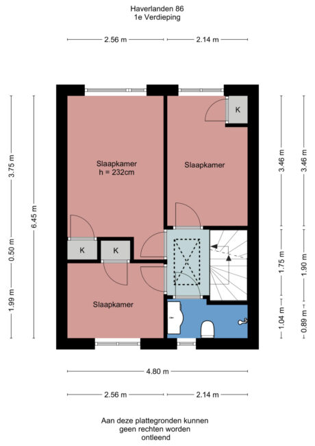Plattegrond: Haverlanden 86, Wageningen